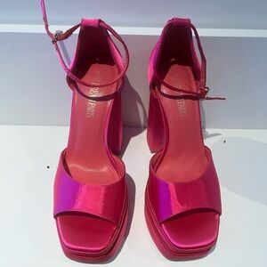 Dream Paris Pink Platform Sandals